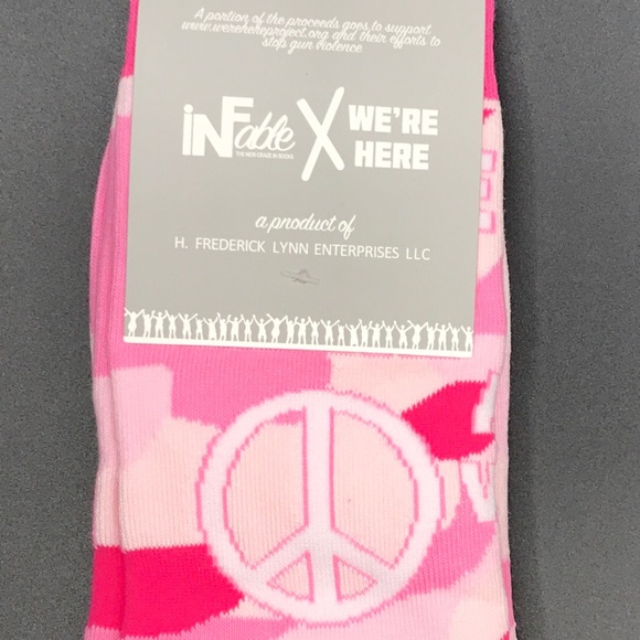 INFable Anti Violence pink socks - Picture 1 of 1